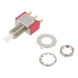 Comutator apăsare 2 poziții SPDT 20VAC | Electronic-mag.ro | Componente Electronice