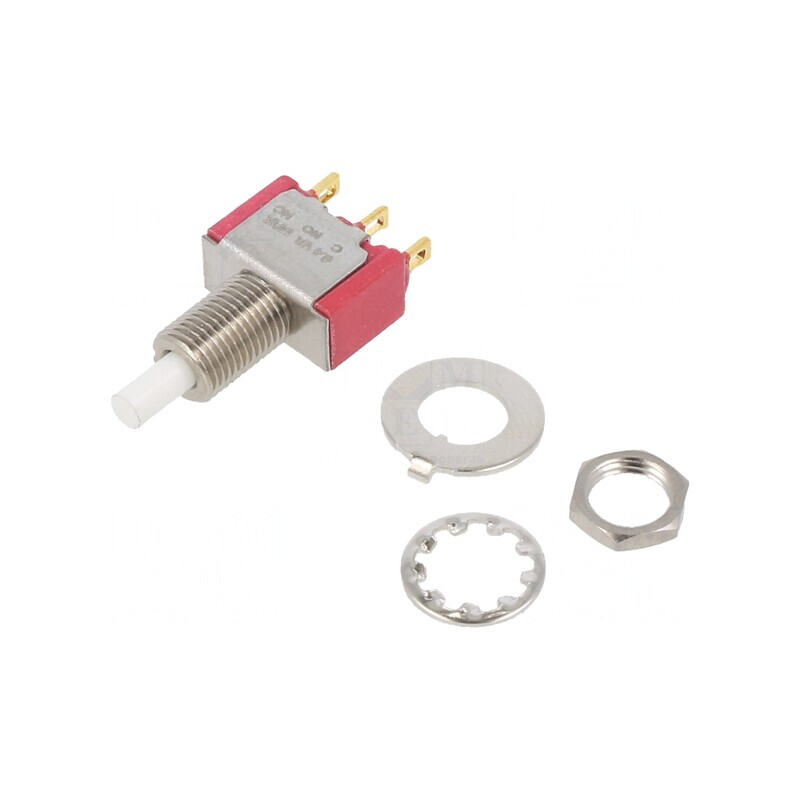 Comutator apăsare 2 poziții SPDT 20VAC | Electronic-mag.ro | Componente Electronice