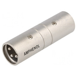Adaptor XLR Masculin Ambele Părți 3-Pin Argintiu | Electronic-mag.ro | Componente Electronice