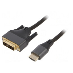 Cablu DVI-D la HDMI 1.8m Negru | Electronic-mag.ro | Componente Electronice
