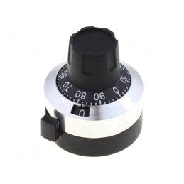 Buton de precizie; cu disc selector cu numărare; Ø22,8x25mm
