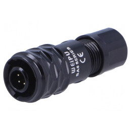 Mufă Tată SA6 PIN 5 IP67 3A 30V Lipire pe Cablu 3,5-4mm