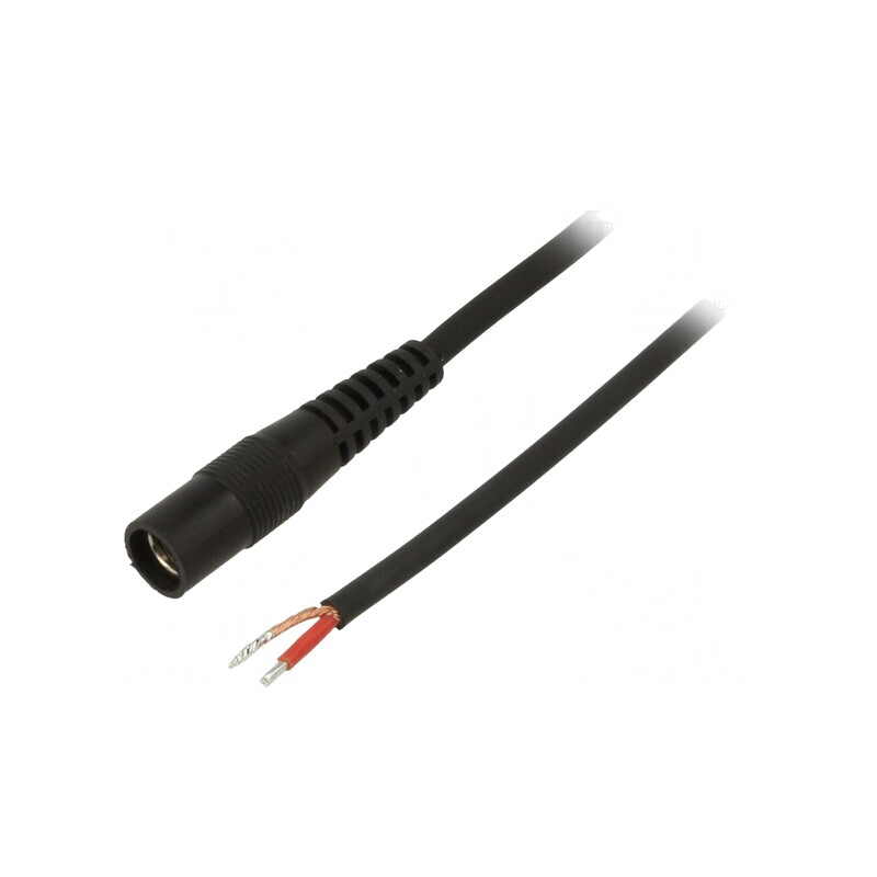 Cablu Alimentare 5m DC 5.5/2.1 Negru | Electronic-mag.ro | Componente Electronice