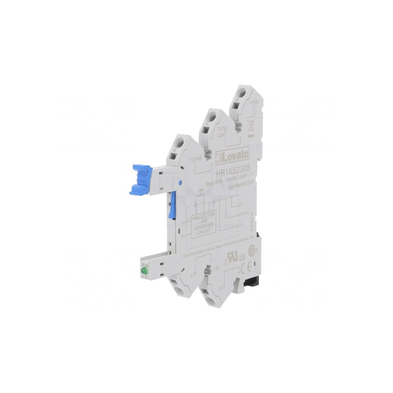 Stativ PIN 5 10A 250VAC pentru șină DIN HR10 HR20 | Electronic-mag.ro | Componente Electronice