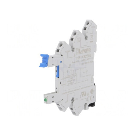 Stativ PIN 5 10A 250VAC pentru șină DIN HR10 HR20 | Electronic-mag.ro | Componente Electronice