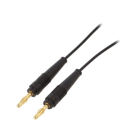 Cablu de măsurare neizolat 60VDC 30VAC 19A 0,75m negru | Electronic-mag.ro | Componente Electronice