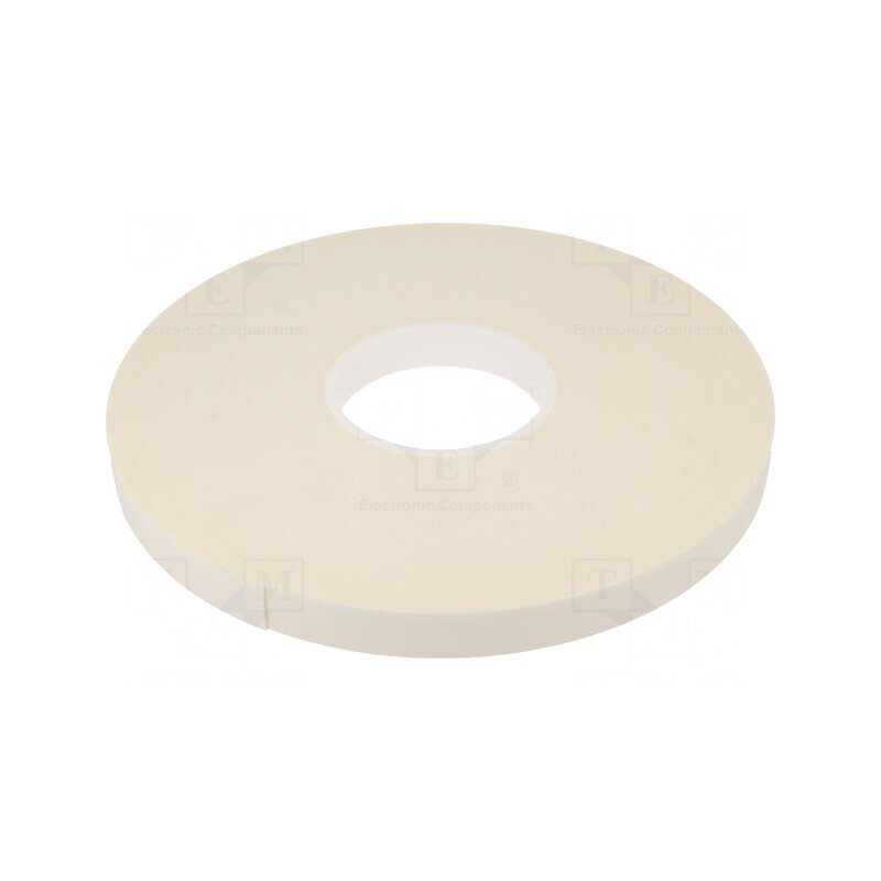 Bandă dublu adezivă albă 19mm x 33m x 1mm | Electronic-mag.ro | Componente Electronice