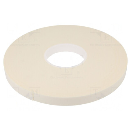 Bandă dublu adezivă albă 19mm x 33m x 1mm | Electronic-mag.ro | Componente Electronice