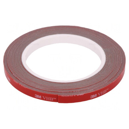 Bandă de Fixare Acrilică Gri 9mm x 5m 230°C | Electronic-mag.ro | Componente Electronice