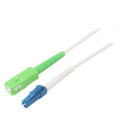 Patch Cord Fibră Optică OS2 LC/UPC-SC/APC 20m Alb | Electronic-mag.ro | Componente Electronice