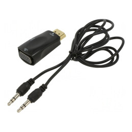 Convertor D-Sub 15pin la HDMI Negru | Electronic-mag.ro | Componente Electronice
