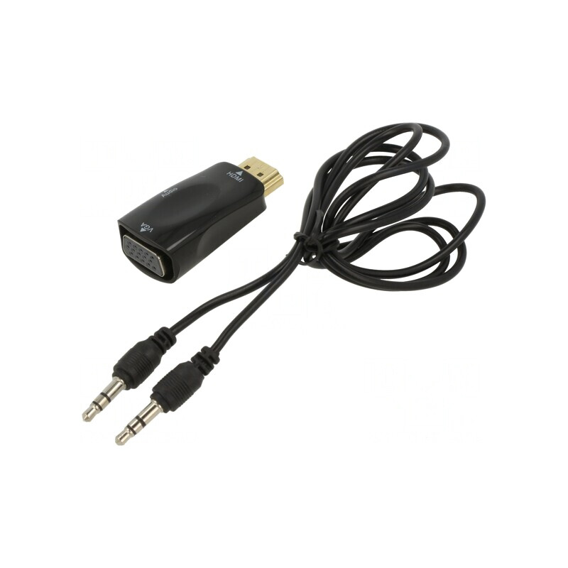 Convertor D-Sub 15pin la HDMI Negru | Electronic-mag.ro | Componente Electronice