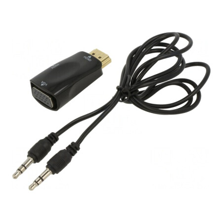 Convertor D-Sub 15pin la HDMI Negru | Electronic-mag.ro | Componente Electronice