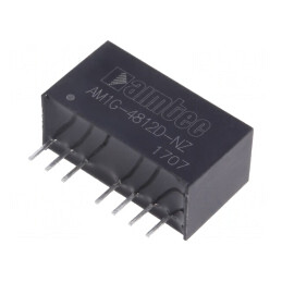 Convertor DC/DC 1W 36-75V la 12V/-12V SIP8 | Electronic-mag.ro | Componente Electronice