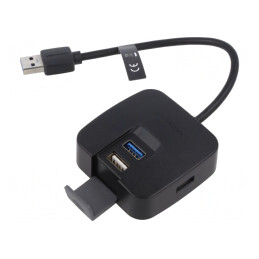 Hub USB 4 Porturi USB 2.0/3.0 Negru | Electronic-mag.ro | Componente Electronice
