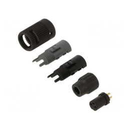 Conector Circular 3-PIN 125V Mufă Mamă pentru Lipire pe Cablu | Electronic-mag.ro | Componente Electronice