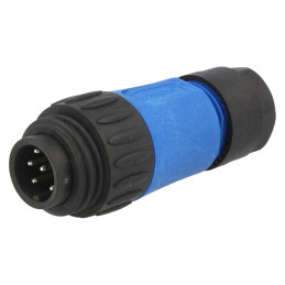 Conector Circular Mufă pe Cablu 7 PIN Tată Argintat | Electronic-mag.ro | Componente Electronice