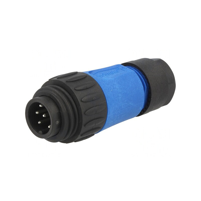 Conector Circular Mufă pe Cablu 7 PIN Tată Argintat | Electronic-mag.ro | Componente Electronice