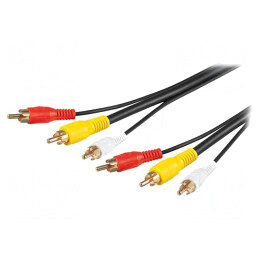 Cablu RCA 3 Mufe Aurite 15m | Electronic-mag.ro | Componente Electronice