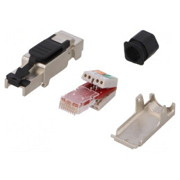 Mufă RJ45 Ecranată Cat 6a 8P8C | Electronic-mag.ro | Componente Electronice