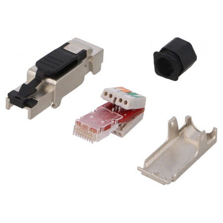 Mufă RJ45 Ecranată Cat 6a 8P8C | Electronic-mag.ro | Componente Electronice