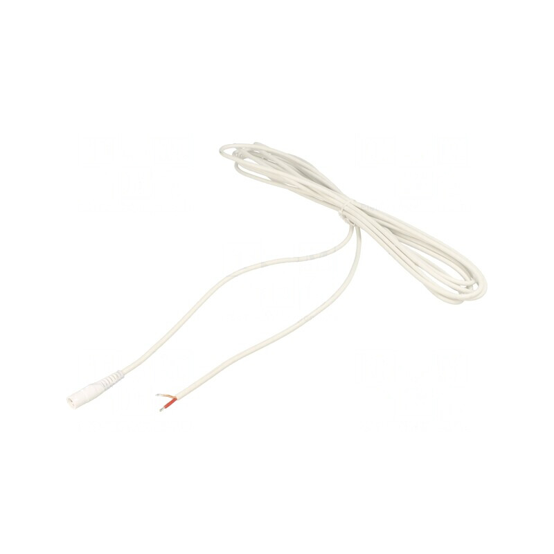 Cablu Alb 5m DC 5,5/2,1 1x1mm2 | Electronic-mag.ro | Componente Electronice