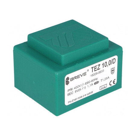 Transformator încapsulat 10VA 400VAC 9V PCB IP00 | Electronic-mag.ro | Componente Electronice