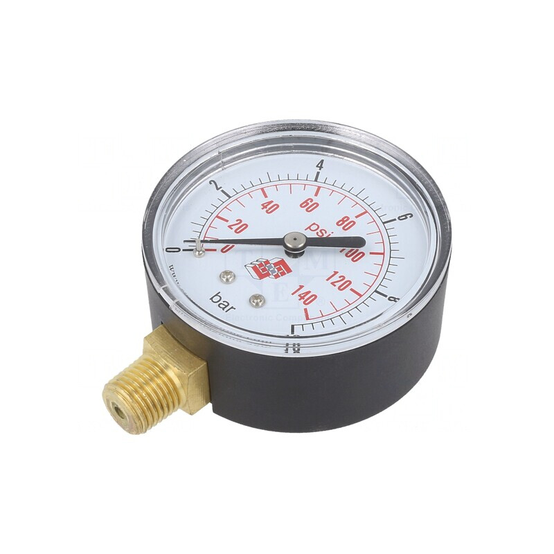 Manometru 0-10 bar pentru lichide și gaze inerte 63mm | Electronic-mag.ro | Componente Electronice Manometru 0-10 bar pentru lichide și gaze inerte 63mm | Electronic-mag.ro | Componente Electronice