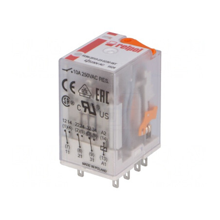 Releu Electromagnetic 3PDT 230VAC 20A | Electronic-mag.ro | Componente Electronice