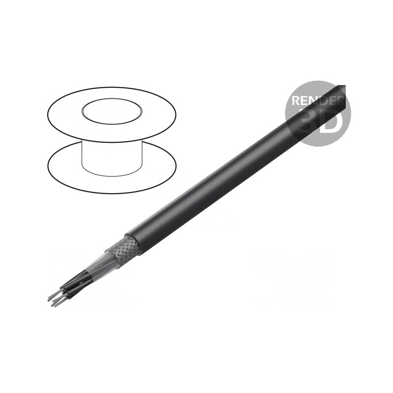 Cablu electric flexibil 5x0.5mm2 negru | Electronic-mag.ro | Componente Electronice