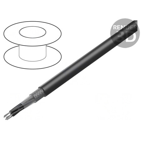 Cablu electric flexibil 5x0.5mm2 negru | Electronic-mag.ro | Componente Electronice
