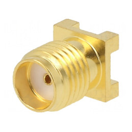 Soclu SMA mamă vertical PTFE aurit pentru PCB 50Ω SMT | Electronic-mag.ro | Componente Electronice