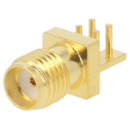 Soclu SMA Mamă Unghi 50Ω pentru PCB | Electronic-mag.ro | Componente Electronice