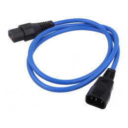 Cablu IEC C13-C14 cu Blocare 1m PVC