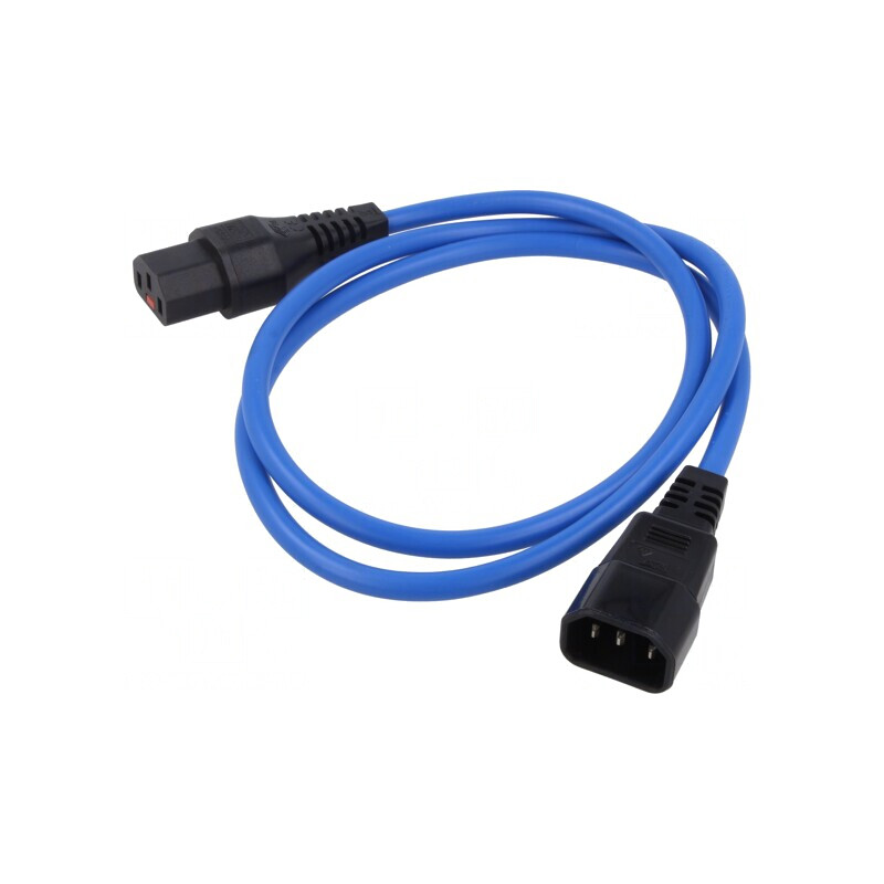 Cablu IEC C13-C14 cu Blocare 1m PVC | Electronic-mag.ro | Componente Electronice
