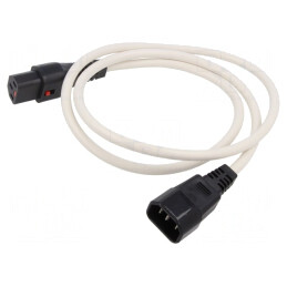 Cablu de Alimentare IEC C13 la C14 cu Blocare 1m | Electronic-mag.ro | Componente Electronice