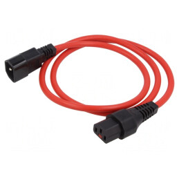 Cablu de Alimentare 1m cu Blocare IEC LOCK C13-C14 | Electronic-mag.ro | Componente Electronice