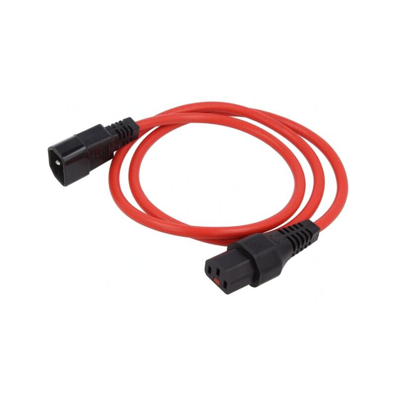 Cablu de Alimentare 1m cu Blocare IEC LOCK C13-C14 | Electronic-mag.ro | Componente Electronice