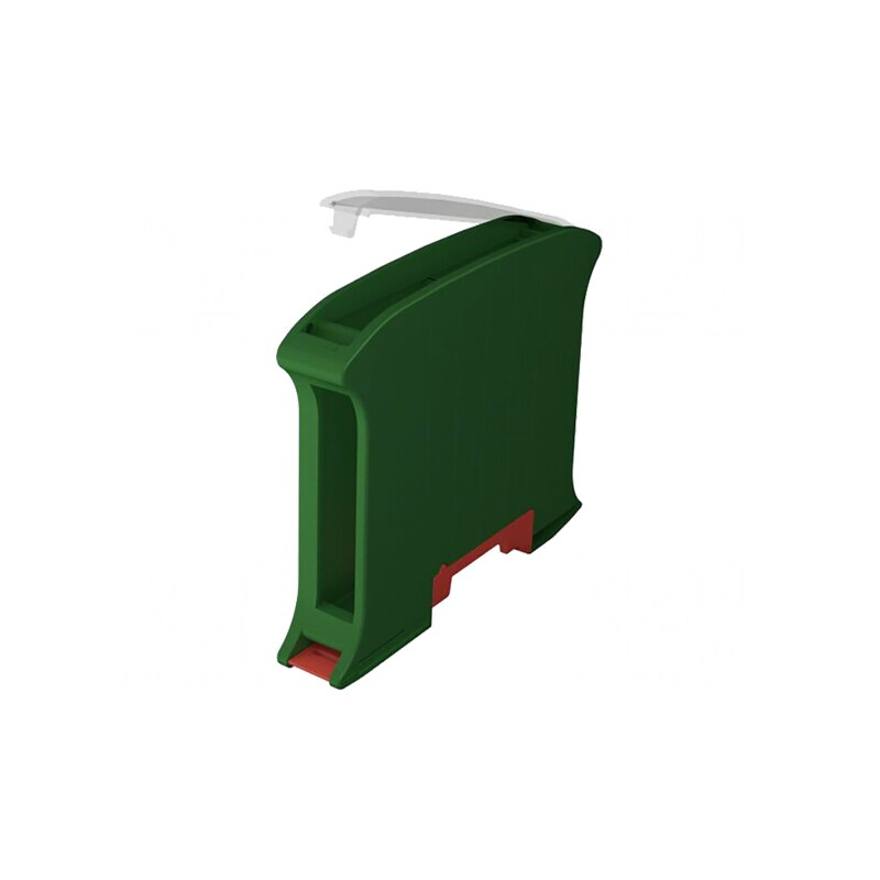 Carcasă verde pentru șină DIN 101x17,5x80,2 mm | Electronic-mag.ro | Componente Electronice