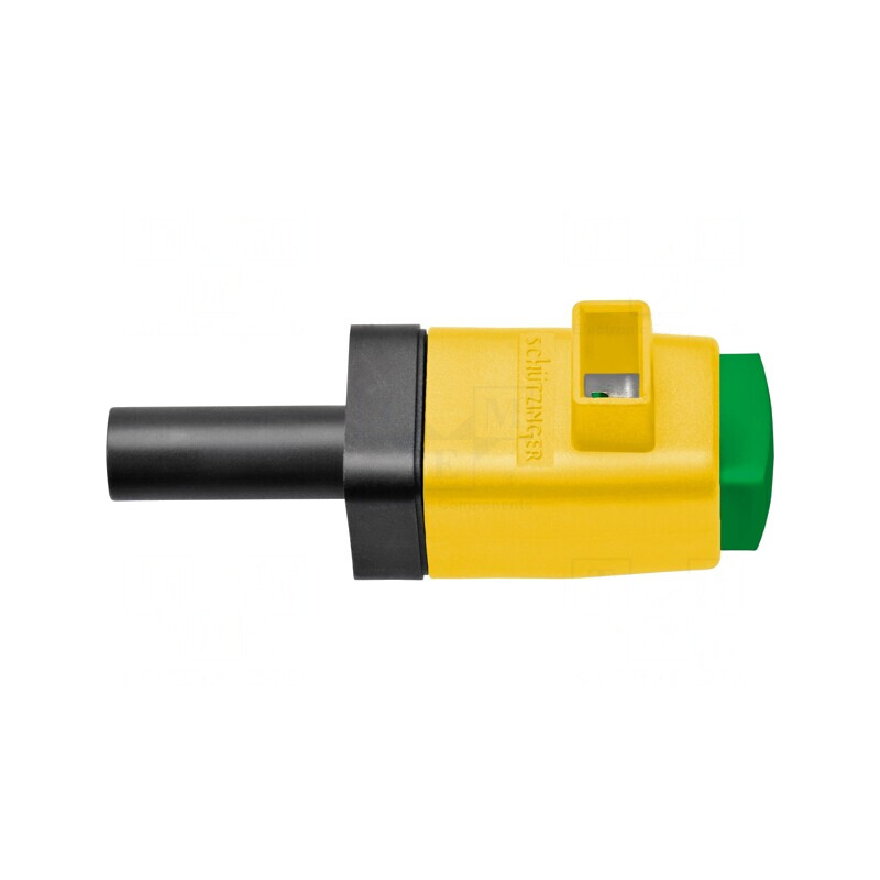 Clemă laborator galben-verde 300VDC 16A nichel | Electronic-mag.ro | Componente Electronice