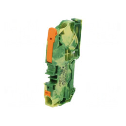 Conector Șine 0,5-16mm2 1 Pista 2 Borne Galben-Verde | Electronic-mag.ro | Componente Electronice