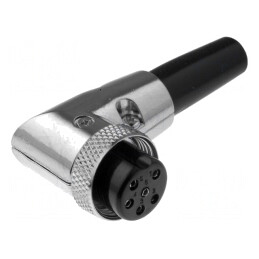 Mufă microfon 6 pini cablu unghi 90° 6mm | Electronic-mag.ro | Componente Electronice