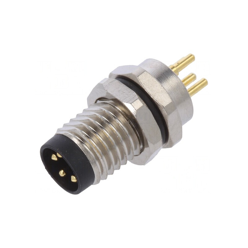 Conector M8 Tată 4 PIN Drept Montare Panou 3A | Electronic-mag.ro | Componente Electronice