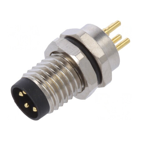 Conector M8 Tată 4 PIN Drept Montare Panou 3A | Electronic-mag.ro | Componente Electronice