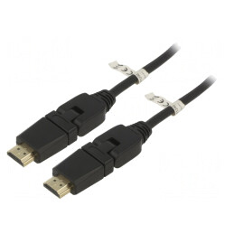 Cablu HDMI 2.0 5m Negru HDCP 2.2 | Electronic-mag.ro | Componente Electronice