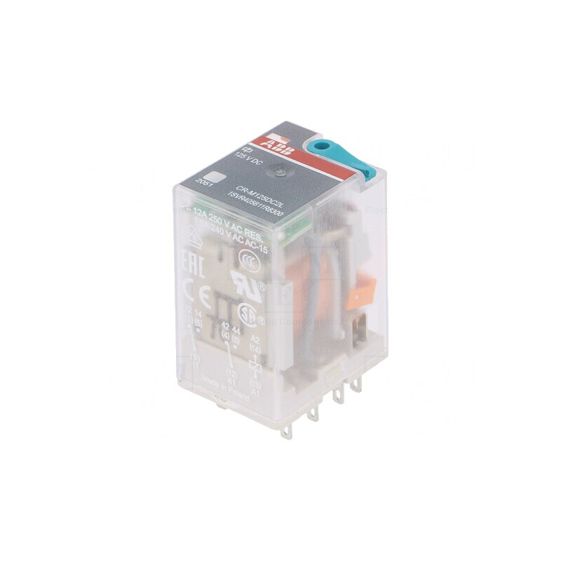 Releu Electromagnetic DPDT 125VDC 12A | Electronic-mag.ro | Componente Electronice