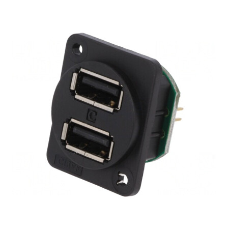 Soclu USB A dublu 2.0 2.54mm | Electronic-mag.ro | Componente Electronice