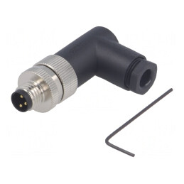Conector M8 Tată 3 PIN 90° Cablu | Electronic-mag.ro | Componente Electronice
