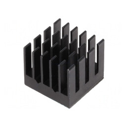 Radiator extrudat cu aripioare BGA negru 17x17mm | Electronic-mag.ro | Componente Electronice