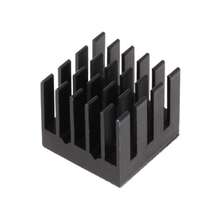 Radiator extrudat cu aripioare BGA negru 17x17mm | Electronic-mag.ro | Componente Electronice